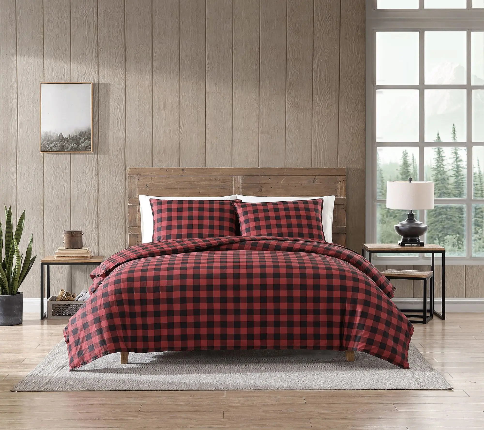 Eddie Bauer Mountain Plaid Red Twin Duvet CoverSet Eddie Bauer Mountain Plaid Red Twin Duvet CoverSet