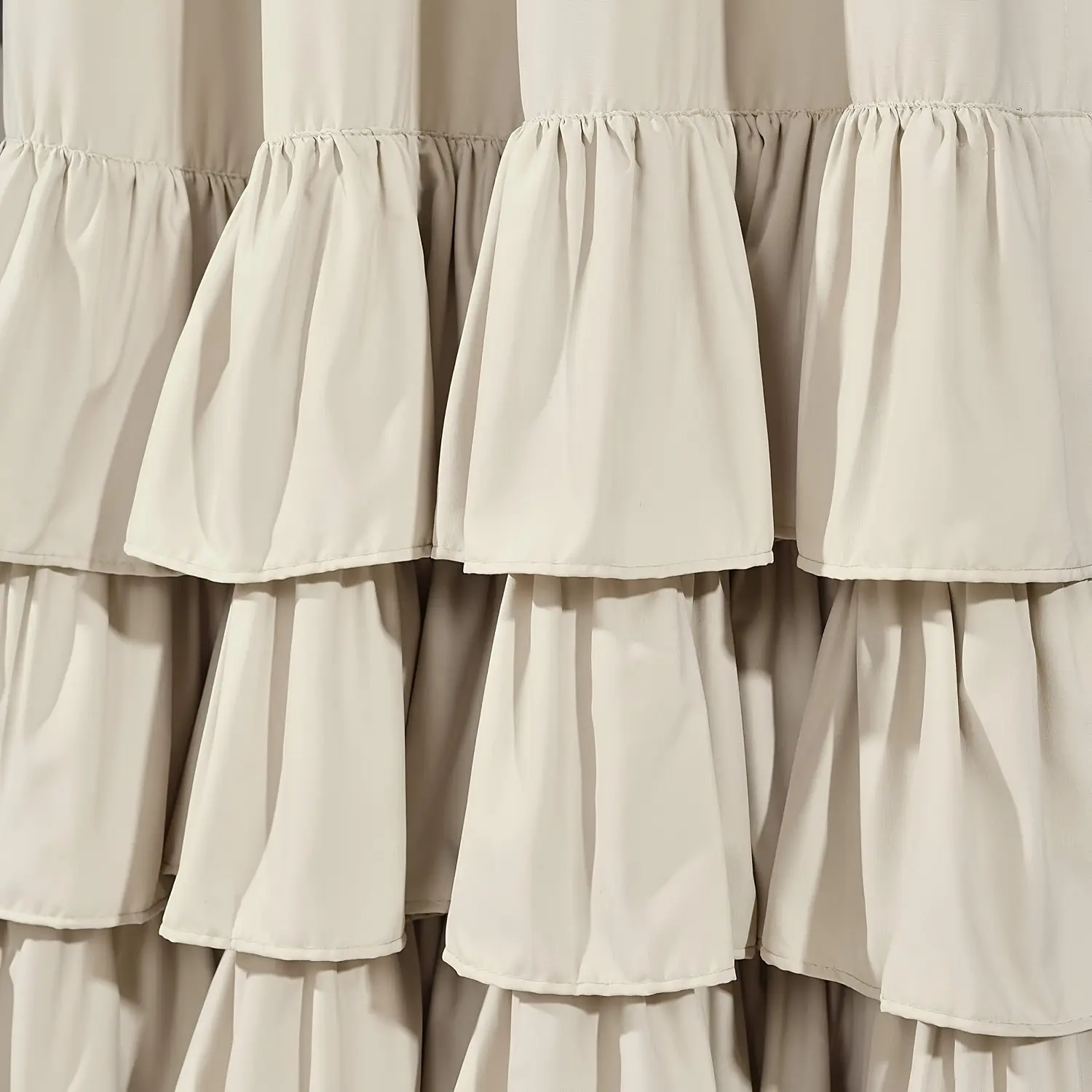 2counts Heavy Duty Ruffle Curtains, Decorative Curtains For Living Room, Office Home Decor