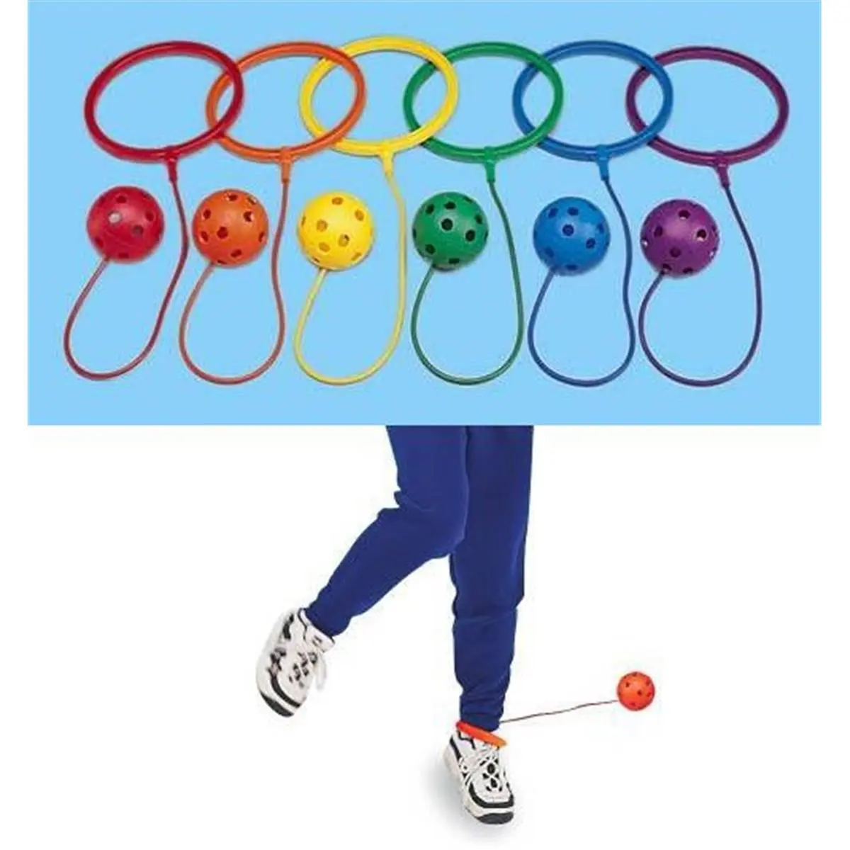 212 MAIN Ankle Hoop Ball - 6-Color Set, Fitness Hoop, Home Workout Exercise Equipment