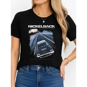 Nickelback All The Right Reasons 20th Anniversary T-Shirt Black Casual Wear Personalized Unisex Women's Top Summer Comfortable Breathable Short Sleeve Tee Suitable For Various Outfits Made In Usa