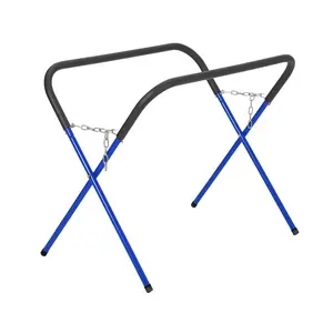 Folding Work Stand, 750 LBS Capacity Portable Work Stand for Bumpers, Fenders, Doors, Hoods Works, Foldable Work Bench for Garage & Shop,Blue