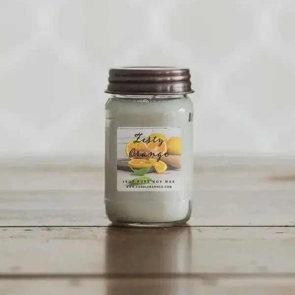 ZESTY ORANGE PURE SOY CANDLE 16 OZ