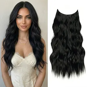 Plodon Wavy Hair Topper for Women: 16/20/24 inch Synthetic Clip-in Extensions, Natural Volumizing Hairpiece for Daily Wear & Events