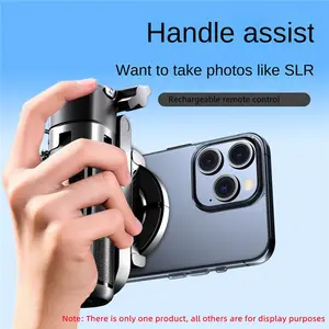 2026 Magnetic Tripod, Portable Mini Selfie Stick for iPhone, Rechargeable Remote Control, Compatible with Android iOS
