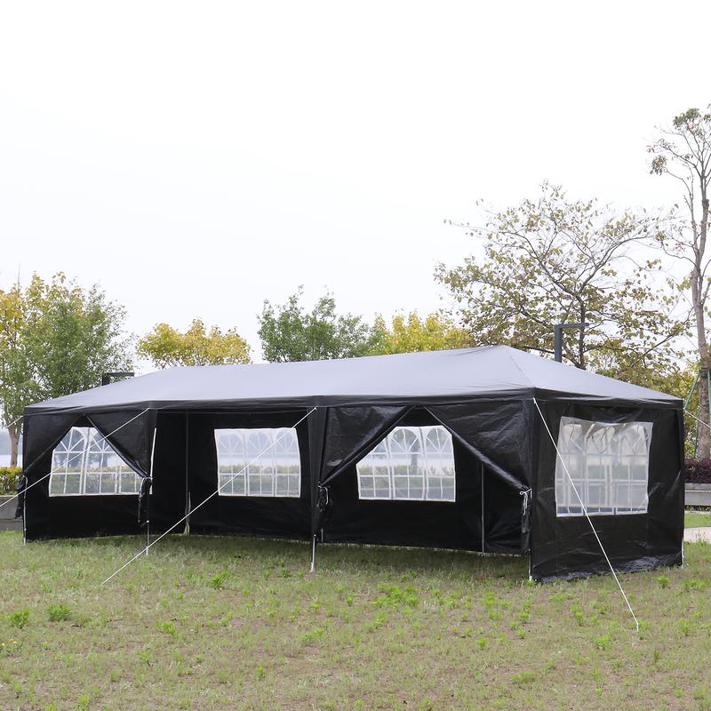 Outdoor Party Tent for Wedding, Garden Event | Spacious 10x30ft with Removable Sidewalls & Waterproof Shelter