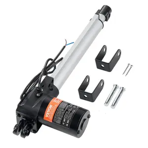 VEVOR Linear Actuator 12V, 10 Inch Heavy Duty 1320lbs/6000N Linear Actuator, 0.19/s Linear Motion Actuator with Mounting Bracket IP44 Protection for Electric Door Industrial Machinery Vessels Cargo