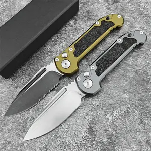 MICR Gen III Portable Folding Knife with Pocket Clip,One Hand Developmented,High Hardness D2 Blade Non-slip Aluminium Handle,Outdoor Tools for Camping Hiking, Birthday Gifts