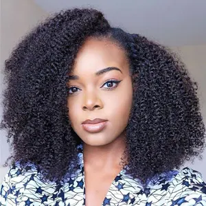 Mongolian Afro Kinky Curly Bundles Human Hair 4B 4C Afro Kinky Human Hair Bundle One Single Bundle 10 Inch Curly Weave Bundles Unprocessed Virgin Hair Afro Curly Hair Extensions for Black Women