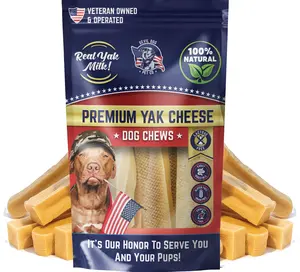 Devil Dog Pet Co. Himalayan Yak Chews Premium Cheese Dog Treats, 100% Natural & Healthy, Odor Free, Long Lasting Veteran Owned Business