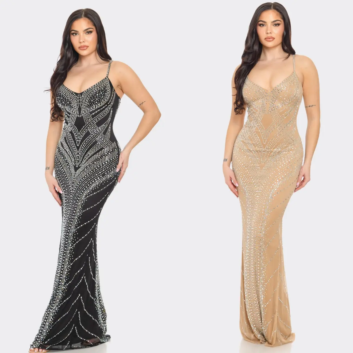 Kelly Rhinestone embellished Sleeveless Maxi dress Womenswear