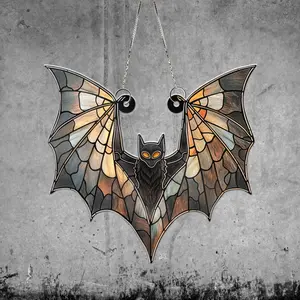 Spooky Bat Acrylic Window Hanging, Bat Suncatcher Ornament, Halloween Home Decor, Perfect Gift for Bat Lovers
