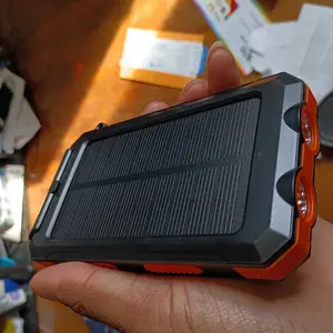 Product Review of 10000mAh Portable Solar Power Bank, Dual USB Output Port Waterproof Power Bank with LED Light, Solar Phone Charger Compatible with iPhone & Android #TOP PICKS from T**n B**n