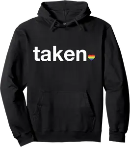 In Love and Taken Heart Rainbow Flag LGBT Lesbian Gay Pride Pullover Hoodie - Nicolelebro Shop 40B09Q193BWQ