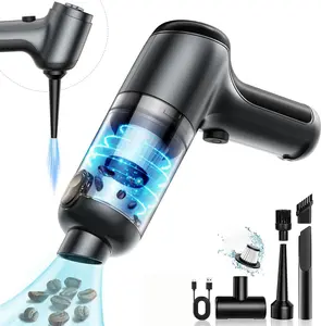 AMSHAK Handheld Car Vacuum Cleaner Cordless, 15000PA High Power Portable Mini Car Vacuum Cleaner & Air Duster, 3 Gear, Digital Display, Hand Held Vacuum Cleaner Rechargeable for Car, Home, Pet Hair