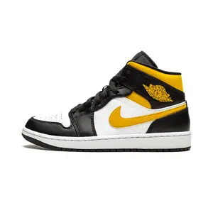 Air Jordan 1 Mid "White / Pollen / Black" 554724 177