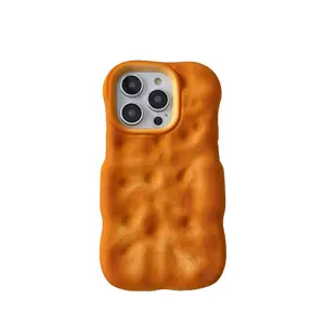 3D Simulation Bread Case for iPhone 17/16/15 PRO MAX, Shockproof Cover