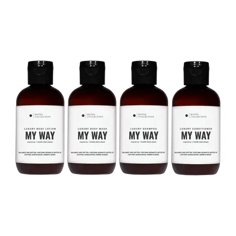 Hotel Collection – Luxury Hotel-Inspired Travel Set | 100mL Shampoo, Conditioner, Body Wash & Lotion