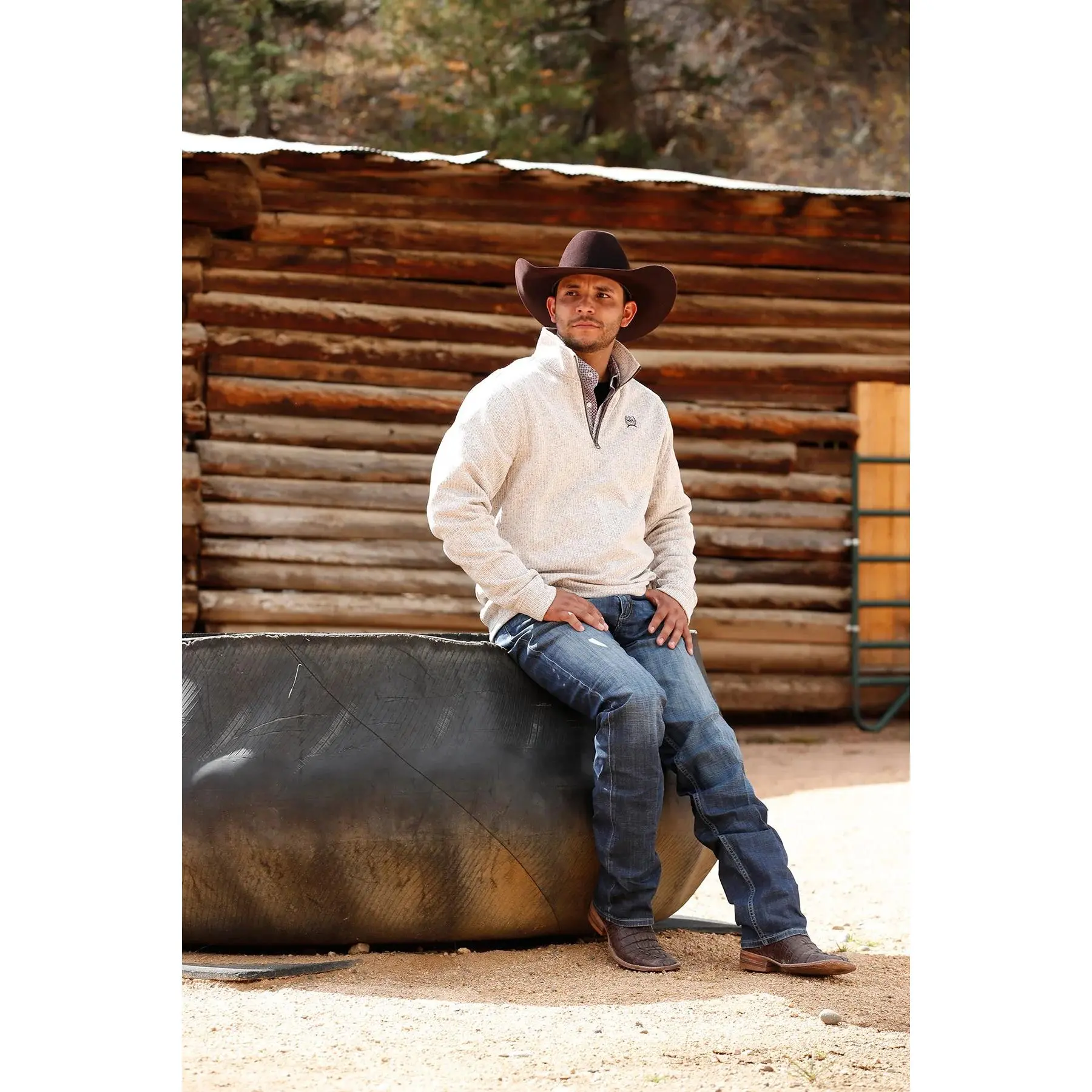 CINCH MEN'S STONE 1/4 ZIP SWEATER MWK1080013 STN