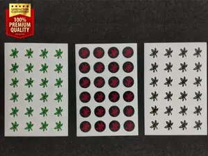 Buckeye Full Size Football Helmet Award Stickers Decals - 100% Premium Quality - Green Red Black Options