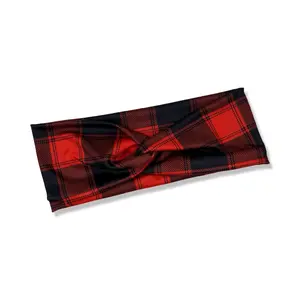 Red Buffalo Plaid Knotted Headband