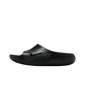Smooth matte black ripple slides for every post-workout & outdoor moment  Streamlined ripple slides built for all-day city wandering