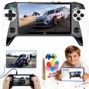 Portable Retro Game Console, 5.5-Inch Large Screen, 10 Emulator Support, Ultra HD Graphics Handheld Game Console, Ideal Gift for Birthdays, Fathers Day & Christmas