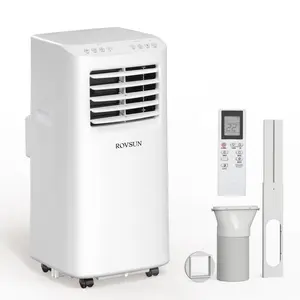 ROVSUN 8000/9000/10000 BTU Portable Air Conditioner with Remote Control, 3-in-1 Room AC Unit, Fan & Dehumidifier with Digital Display, 24H Timer & Installation Kits for Home Office Dorm