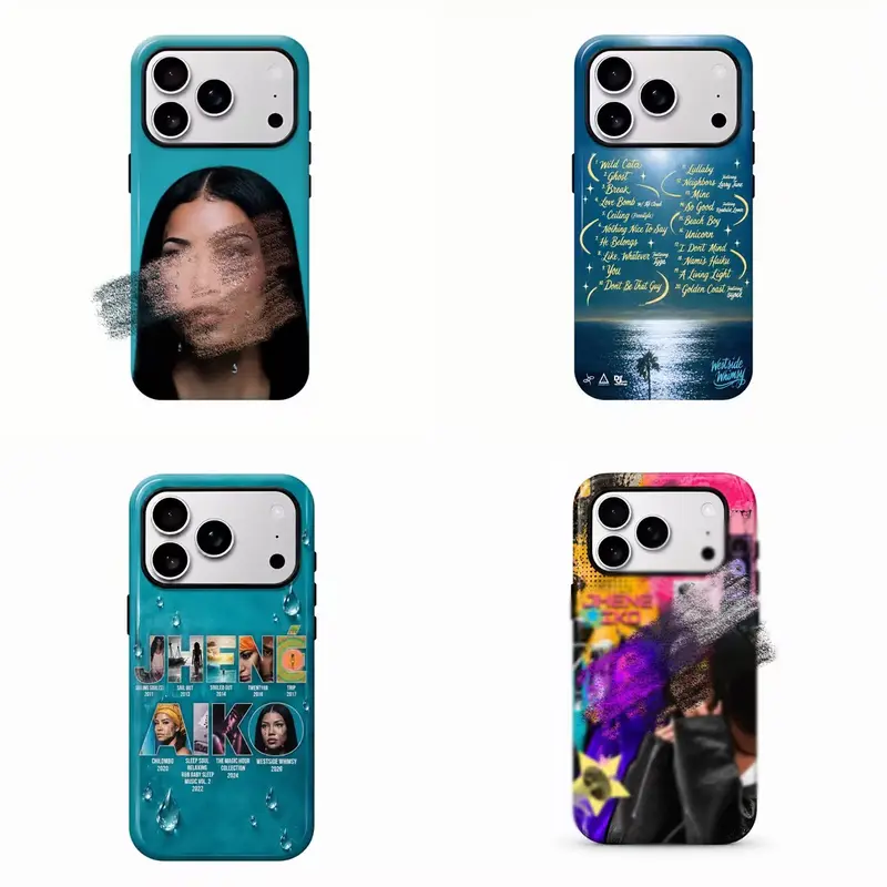 Jhené Aiko Phone Case with Heart-Shaped Stand, Phone Accessories for iPhone 18 Pro Max, 17, 16, 15, 14, 13, Iphone 16