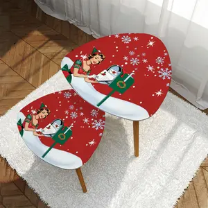 Mid Century Modern Christmas Red Decor, Kitschy Mod Gal Holiday Nesting Table Tables
