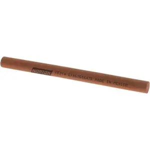 Norton 4" Long x 1/4" Diam x 1/4" Thick, Aluminum Oxide Sharpening Stone Round, Fine Grade 61463686470