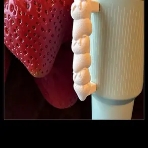 3D Printed Strawberry Tumbler Handle for 40oz Stanley Tumbler Resin or Epoxy Ready Unique Design