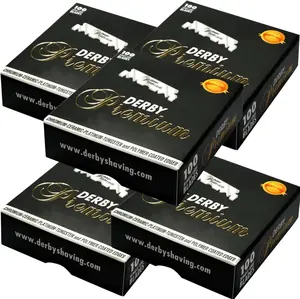 500 "Derby Premium" Single Edge Razor Blades for Straight Razor (Pack of 5)