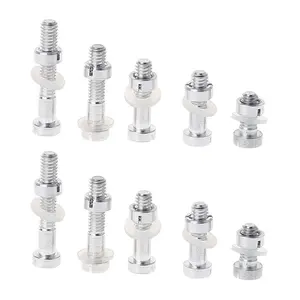 10Pcs M2.5 Screws Bolt Nut Washers Set Turntable Headshell Cartridge Stylus Mounting Vinyl LP Record Player