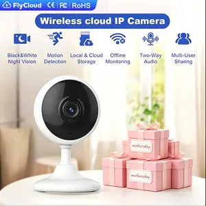 [Flycloud 702] Home Security Camera 3MP Wireless WiFi IP Camera, Night Vision, TF/Cloud Storage, Dual Audio