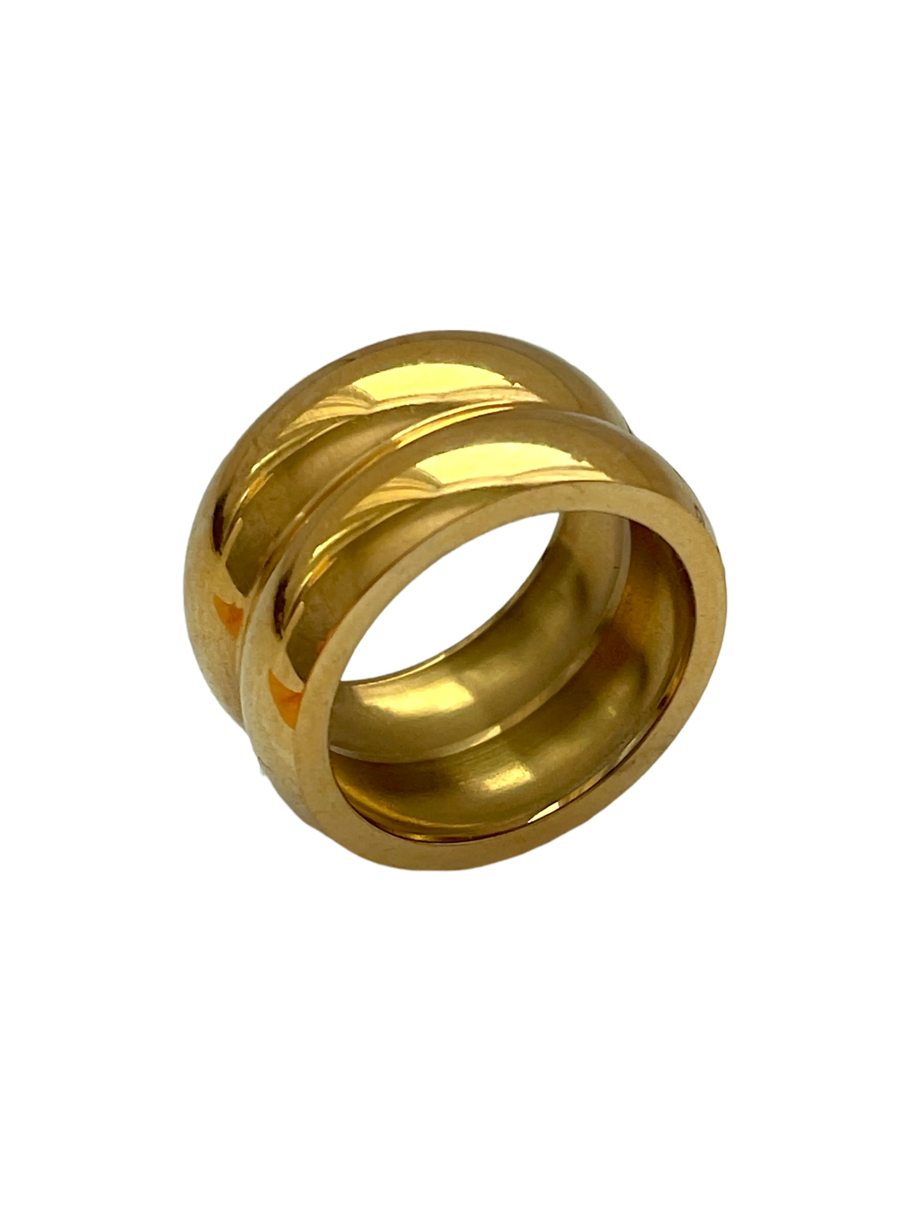 Khloé - Chunky Ring 18K Gold Plated 316L Stainless Steel Water Sweat Resistant Sizes 6-9 Elegant Stylish Jewelry