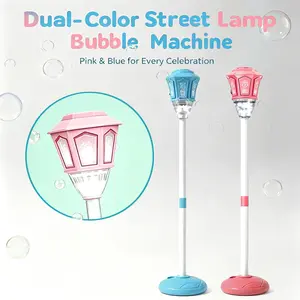 Automatic Handheld Party Bubble Machine - Rechargeable Blower with Lights, Tornado Bubbles, Spring Summer Outdoor Toys Birthday Gift for Kids