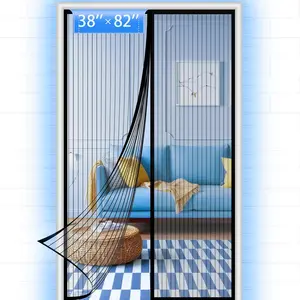 Screen Door Mesh, 38 x 82 Inch  Screen Door Deluxe Double, 34  Hands Free Curtain, Keep  Out Let Cool Air to Indoors, Pet and  Friendly