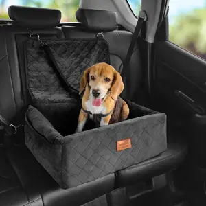 Dog Booster Car Seat For Small And Medium Dogs Up To 40 Lbs, Black, Safe And Comfortable Vehicle Booster Seat With Adjustable Straps, Breathable Fabric, Waterproof Cover, Easy Installation, Removable And Washable Cushion
