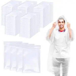 disposable rain ponchos for adults plastic ponchos with hood raincoat bulk for men women camping outdoor