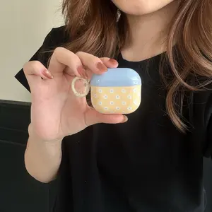 Earphone Protection Case Compatible with AirPods Pro2/pro3, Base Flower Blue Lid Design, Durable Floral, Fits AirPods 1/2/3/4/pro/pro2/pro3