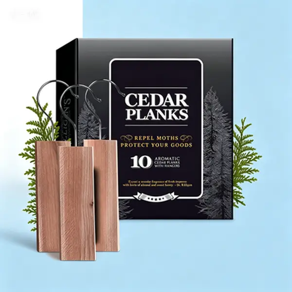 Natural Cedar Wood Planks - 10-Pack USA Sustainably Harvested, Hand-Sanded, Long-Lasting Closet Safe Moth Repellent, Reusable Closet/Drawer Freshener & Moth Ball Alternative, 10 Pieces