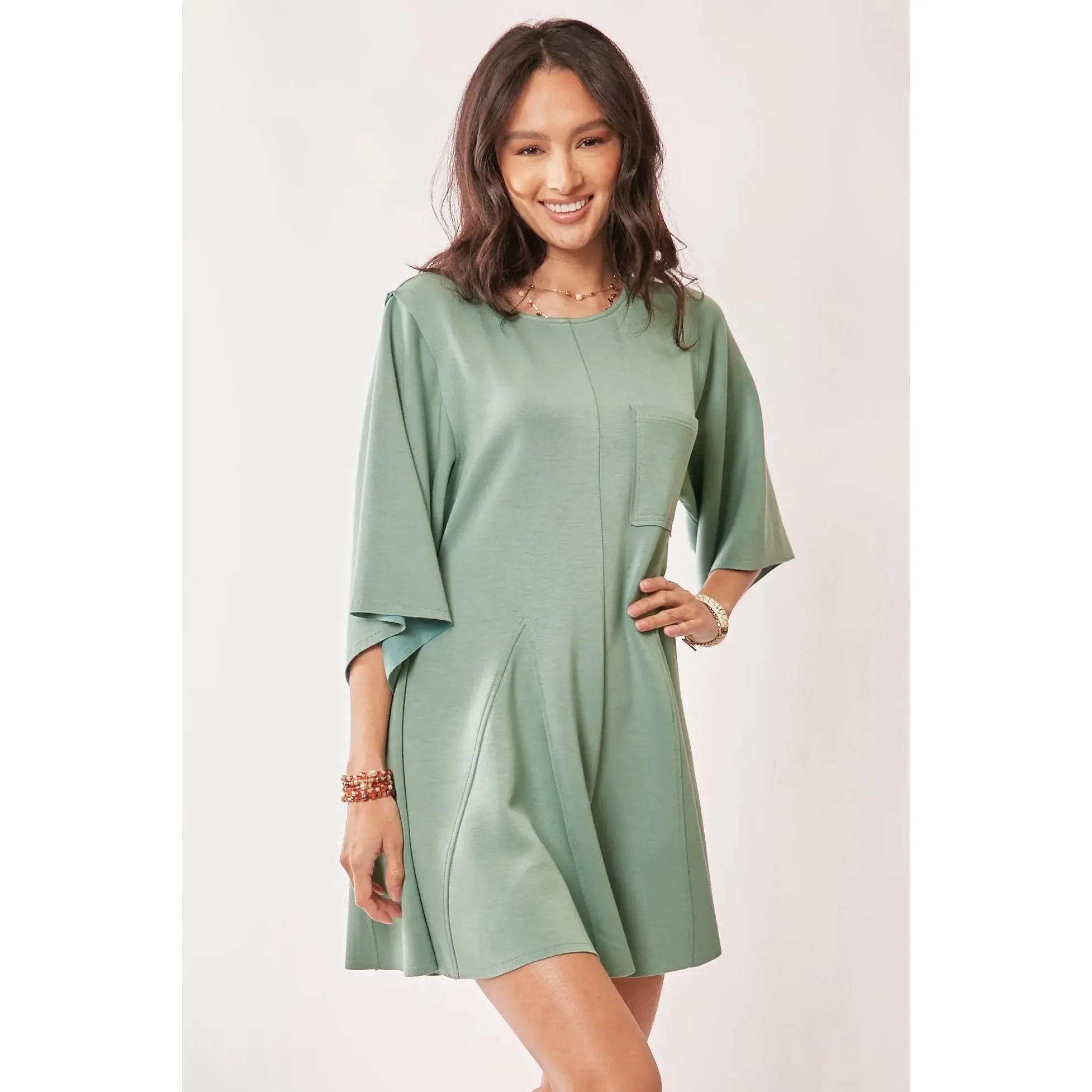 Davi & Dani Solid Draped Sleeve Ties Back Skort Romper