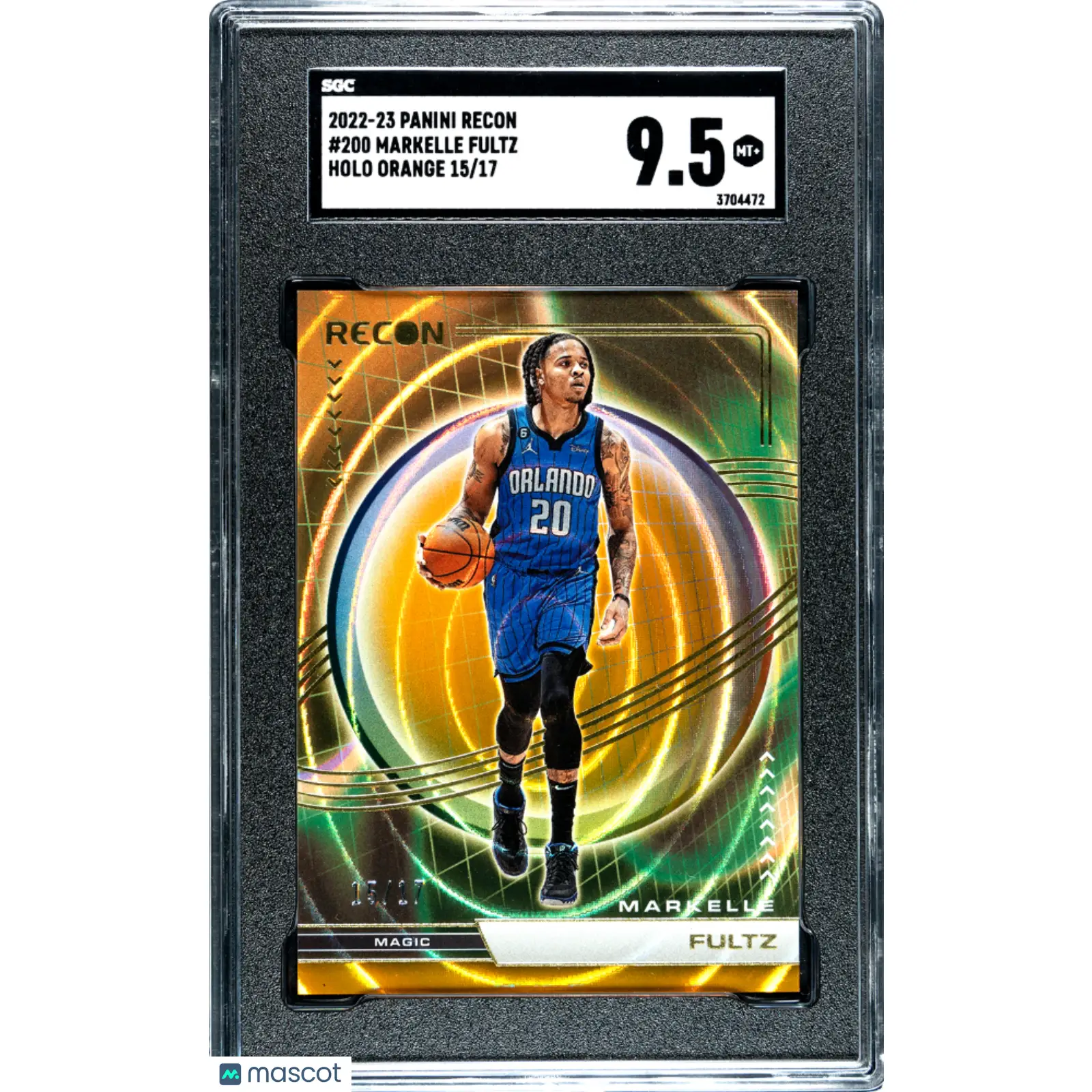 Markelle Fultz SGC 2022 23 Panini Recon #200 Holo Orange 15/17 Basketball 9.5