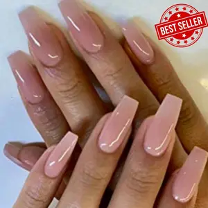 Natural Looking Nails Hand-painted Reusable, Salon Quality Press On Nail Set, Variety of Colors and Styles with Prep Kit, Long-lasting, High Gloss, Gel Acrylic Press On Nails, Glue On Nails