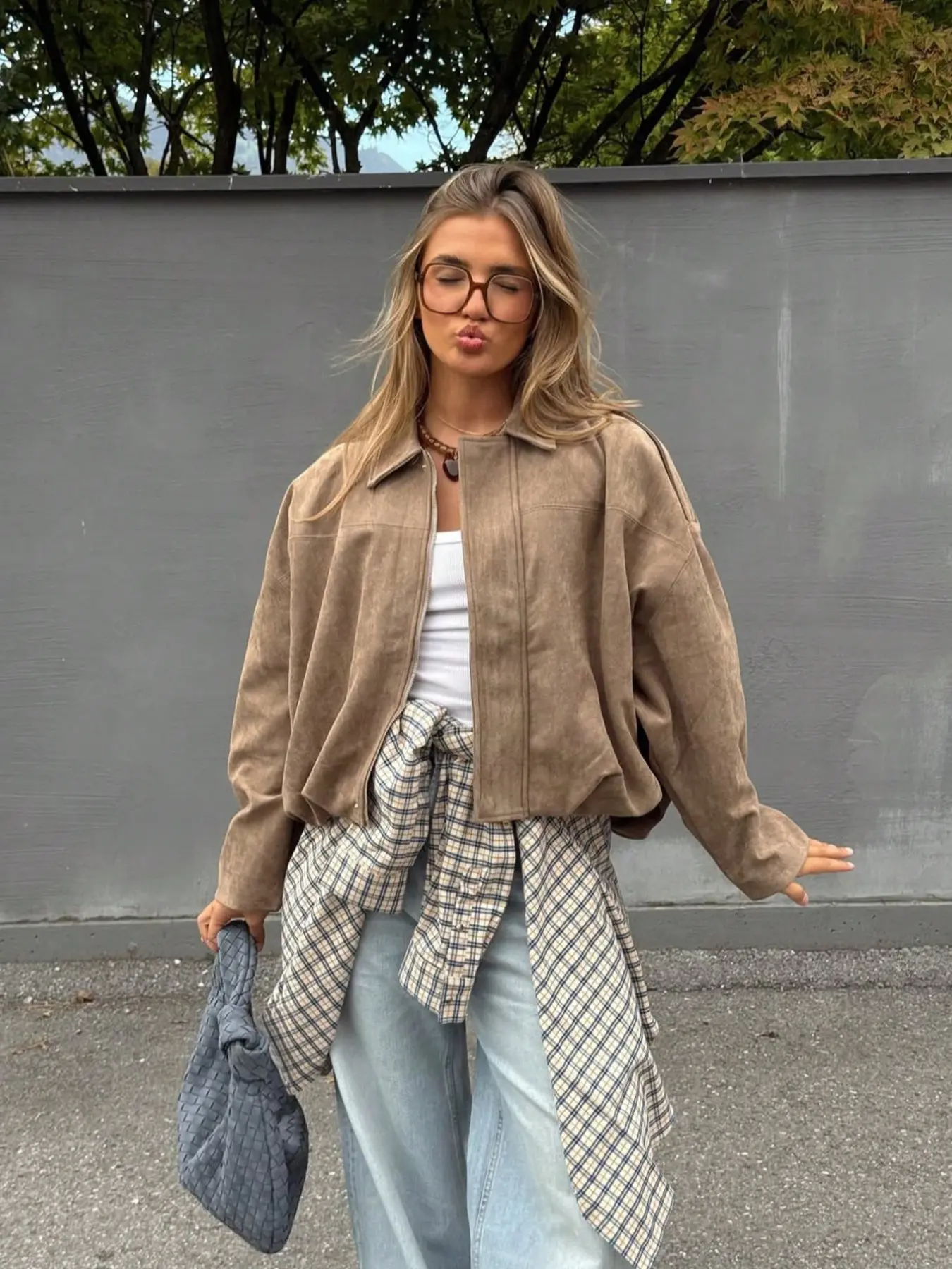 Women's Casual Everyday Faux Suede Long Sleeve Single Button Loose Fit Jacket, Perfect for Spring Wear, Comfortable and Stylish Outerwear Coats