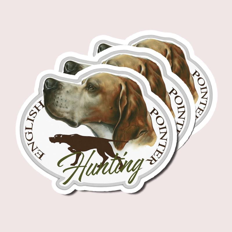 English Pointer Hunting Dog Sticker, Gun Dog Vinyl Decal for Hunters, Perfect for Car, Truck, Laptop, Cooler, or Gift for Dog Lovers