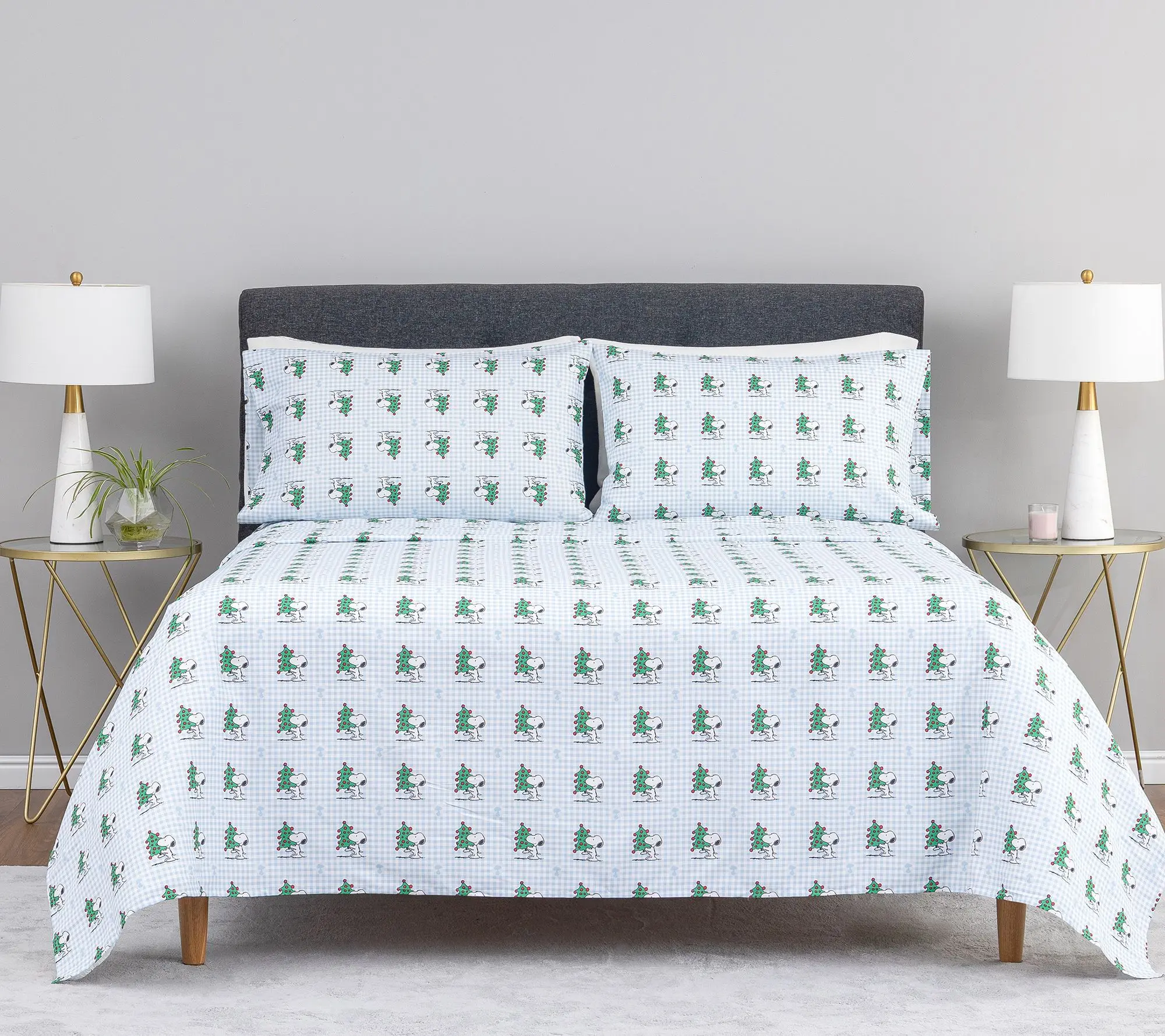 Berkshire Peanuts Holiday Sheet Set-King