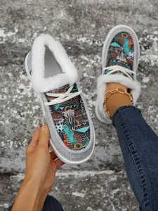 Women's Winter Snow Boots with Plush Insole, Thickened Warm Design, Comfortable Outdoor Shoes for Cold Weather Activities, Slouchy Boots