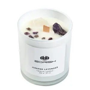 Candles with Crystals Inside, Crystal Candles for Women, Scented Candles for Mom Gifts, Relaxation Gifts for Women, House Warming Gift, Friend Gift