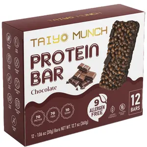 Taiyo Munch 12-Pack Chocolate Protein Bars – Allergen Free